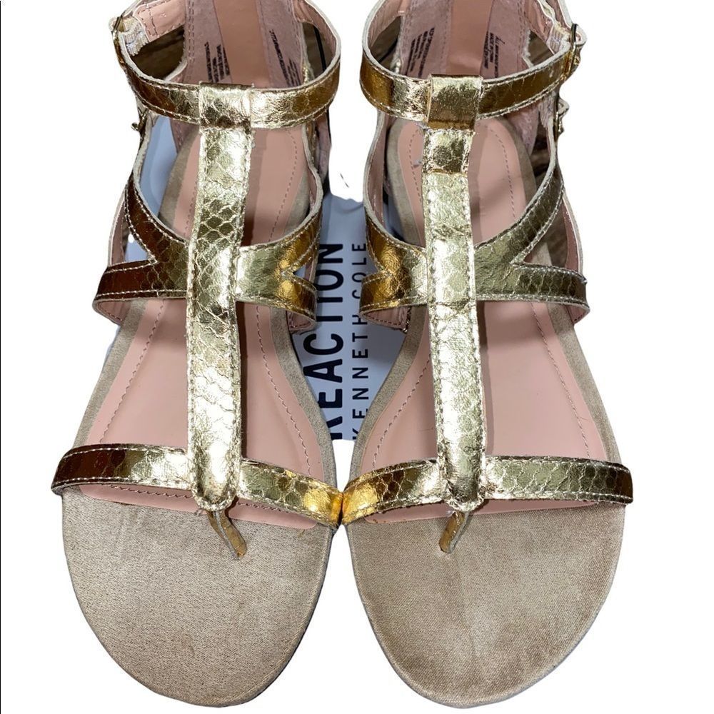 Kenneth Cole Reaction Gold Sandals New In Box Size 7